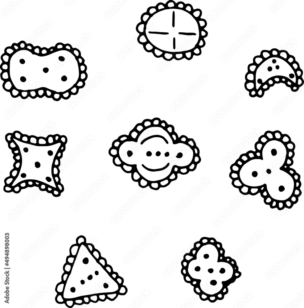 Fototapeta premium black and white icons set