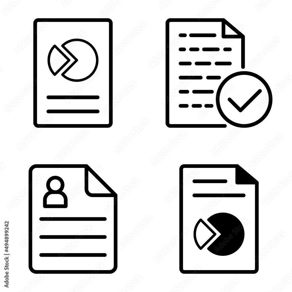 Docs1-2 Flat Icon Set Isolated On White Background Docs1-2 Flat Icon Set Isolated On White Background
