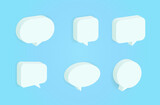 3d speech bubbles, communication concept, vector illustration