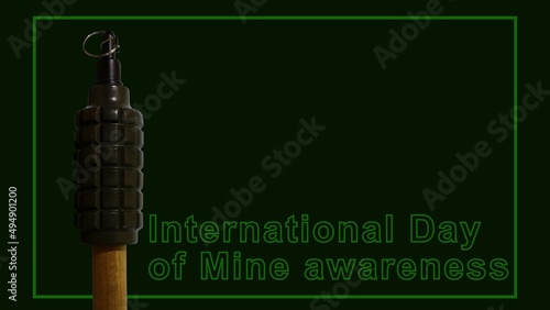 International Day of Mine awareness illustration concept