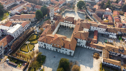 aerial view of Palazzo Arese Borromeo in the city of Cesano Maderno photo