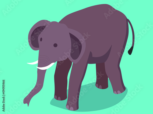 elephant with a background