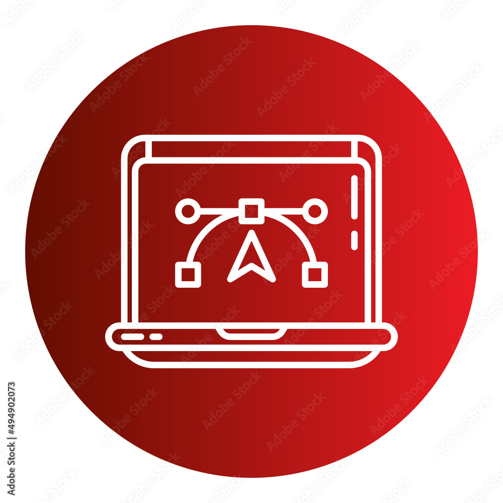 laptop and vector pen laptop and vector pen