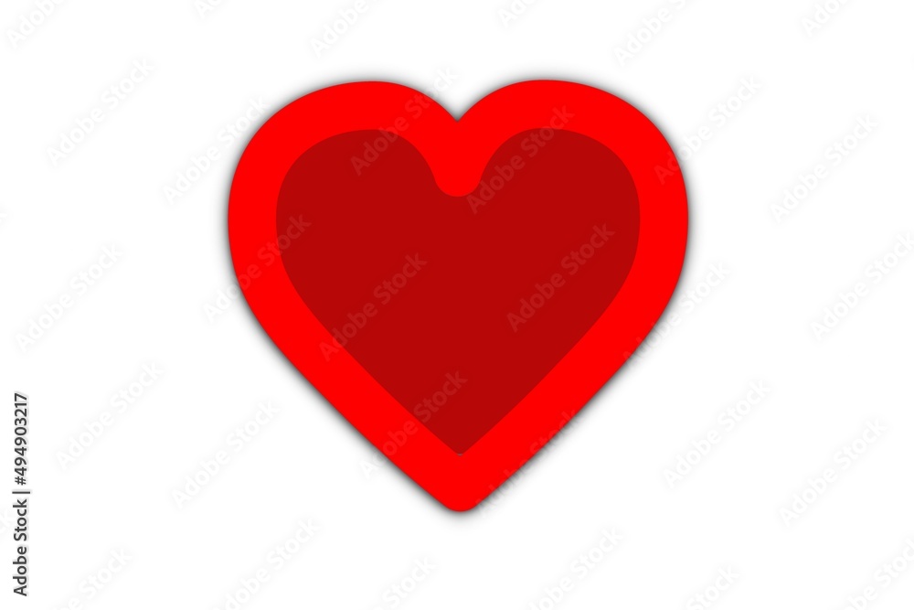 red heart isolated on white red heart isolated on white