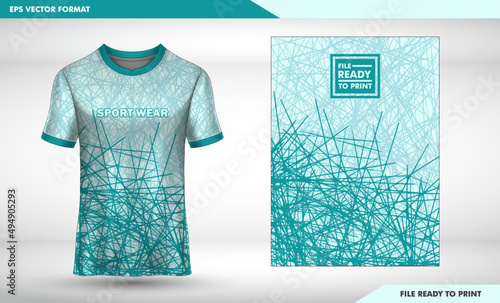 jersey calm design, pastel color, jersey abstract line texture, cool design, jersey esport design for gaming, uniform in front view back view. Shirt mock up Vector, design premium and easy to custom