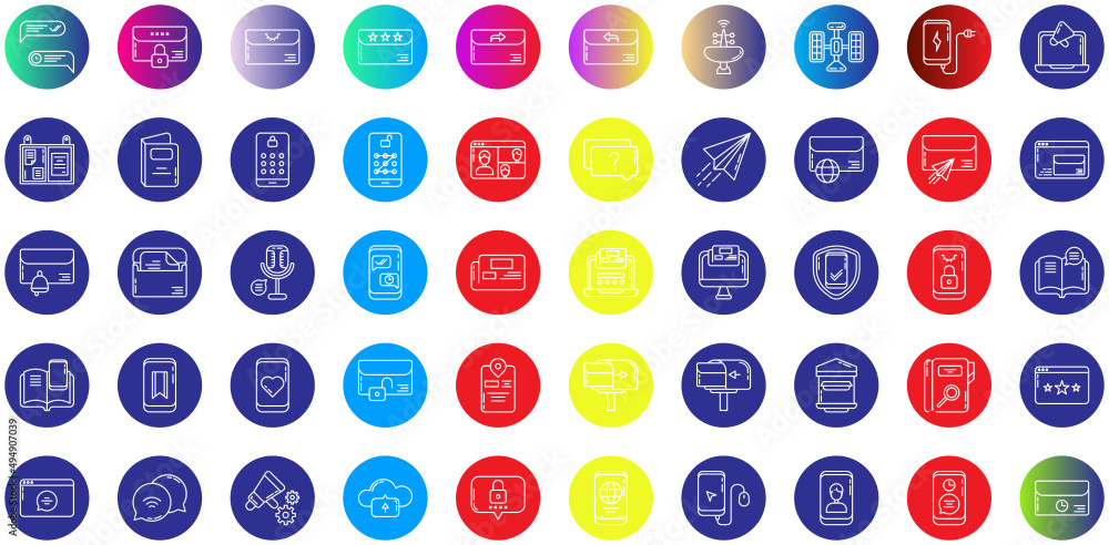 communication icon set communication icon set