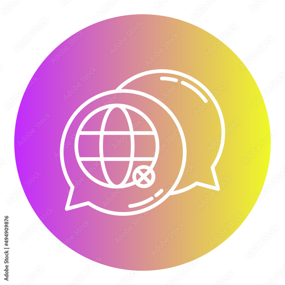 internet globe and chat bubble internet globe and chat bubble