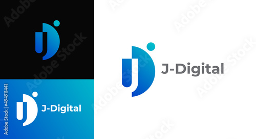 Business corporate letterUD logo vector template. Letter U logo for technology.