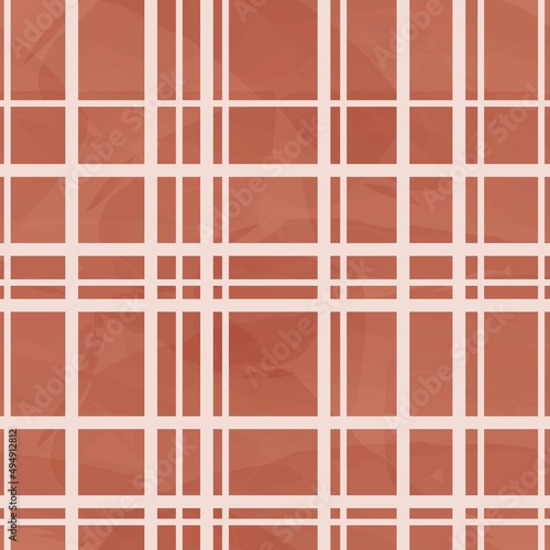 Watercolor Seamless Pattern. Artistic Effect. Trendy Aquarelle red background. Vector checkered plaid.