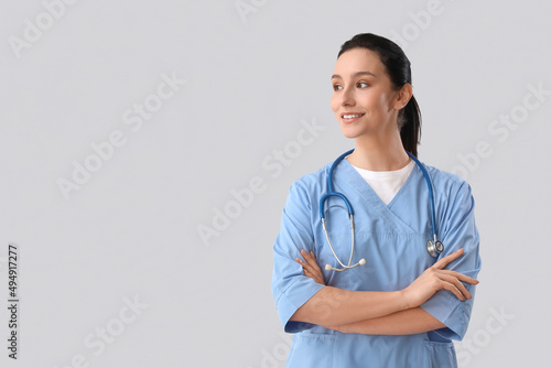 Portrait of female doctor o...
