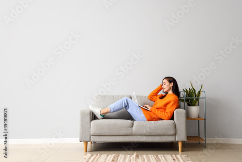 Beautiful young woman with ...