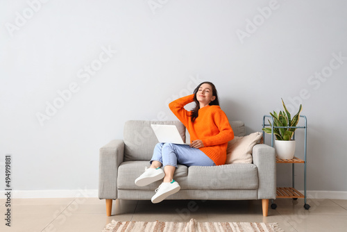 Beautiful young woman with ...