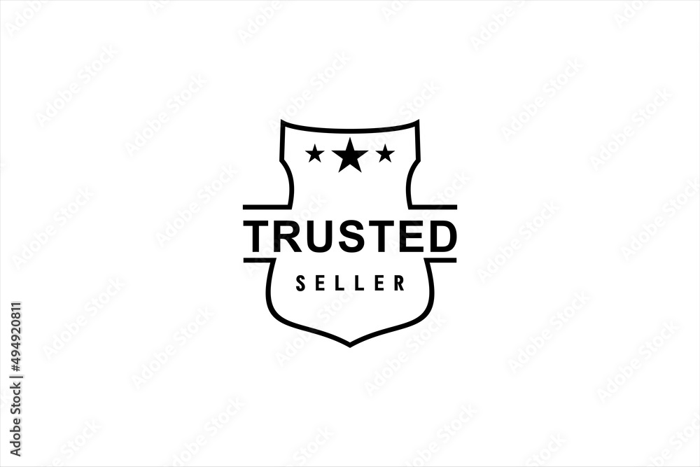 Trusted Seller Stamp Logo Design Trusted Seller Stamp Logo Design