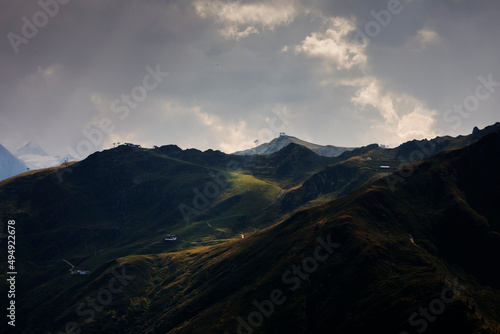 sunset over the mountains