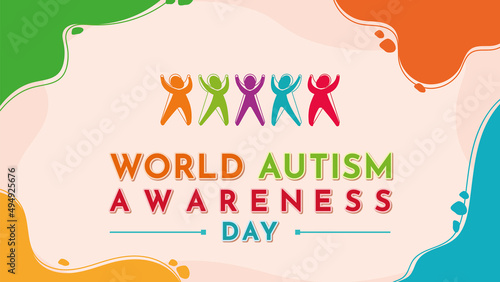 World Autism Awareness Day Banner Background Template Vector Illustration