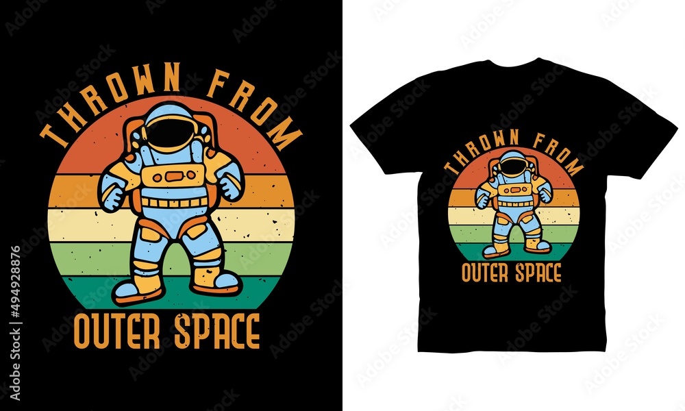 Thrown from outer space t-shirt design Thrown from outer space t-shirt design