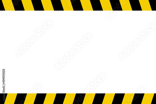 Black and yellow stripes. caution tape. Vector.