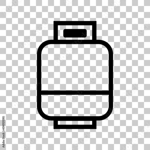 Propane gas icon isolated on transparent background.
