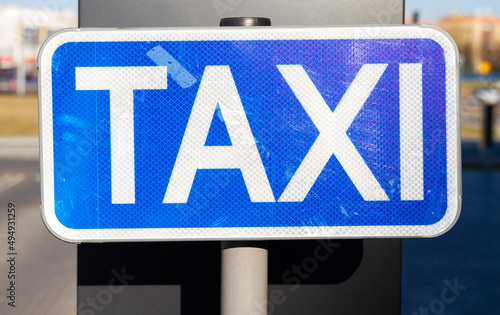 Billede på lærred Taxi stop or stand sign