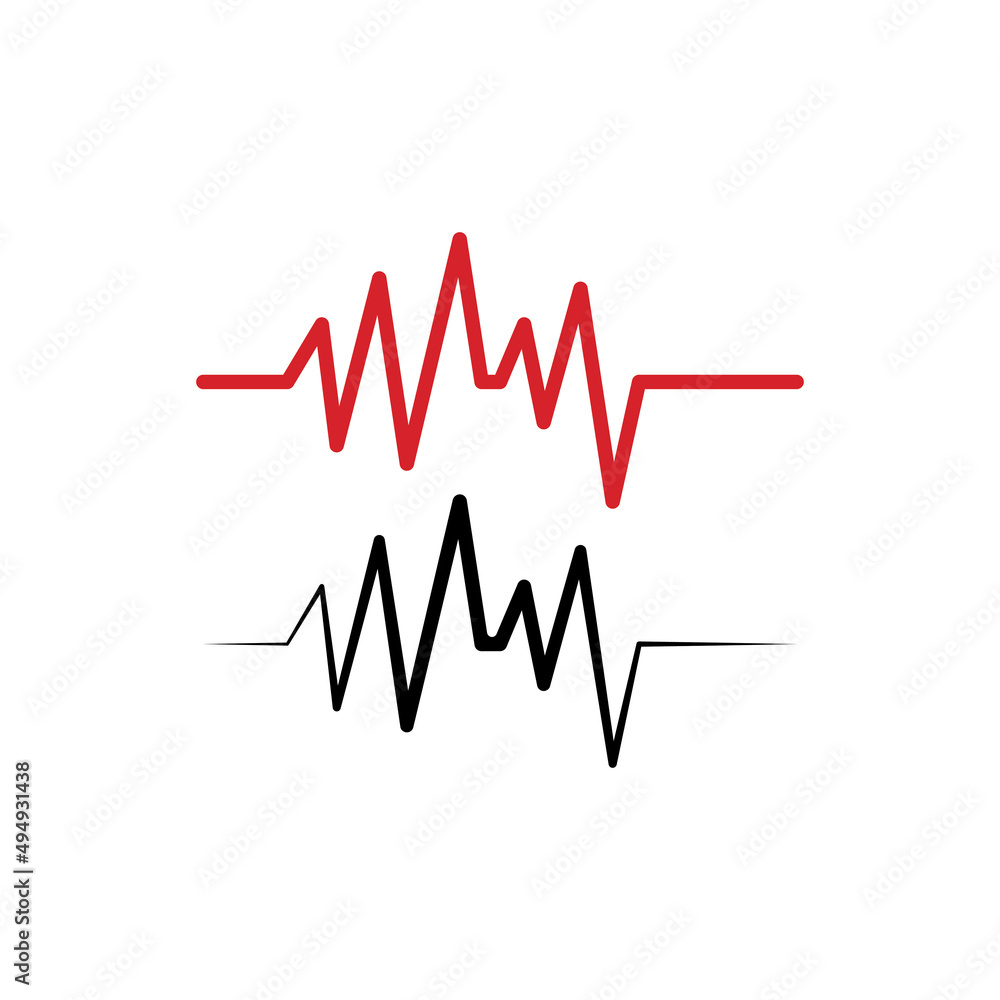 Pulse line or medical wave. Vector logo design concept illustration template