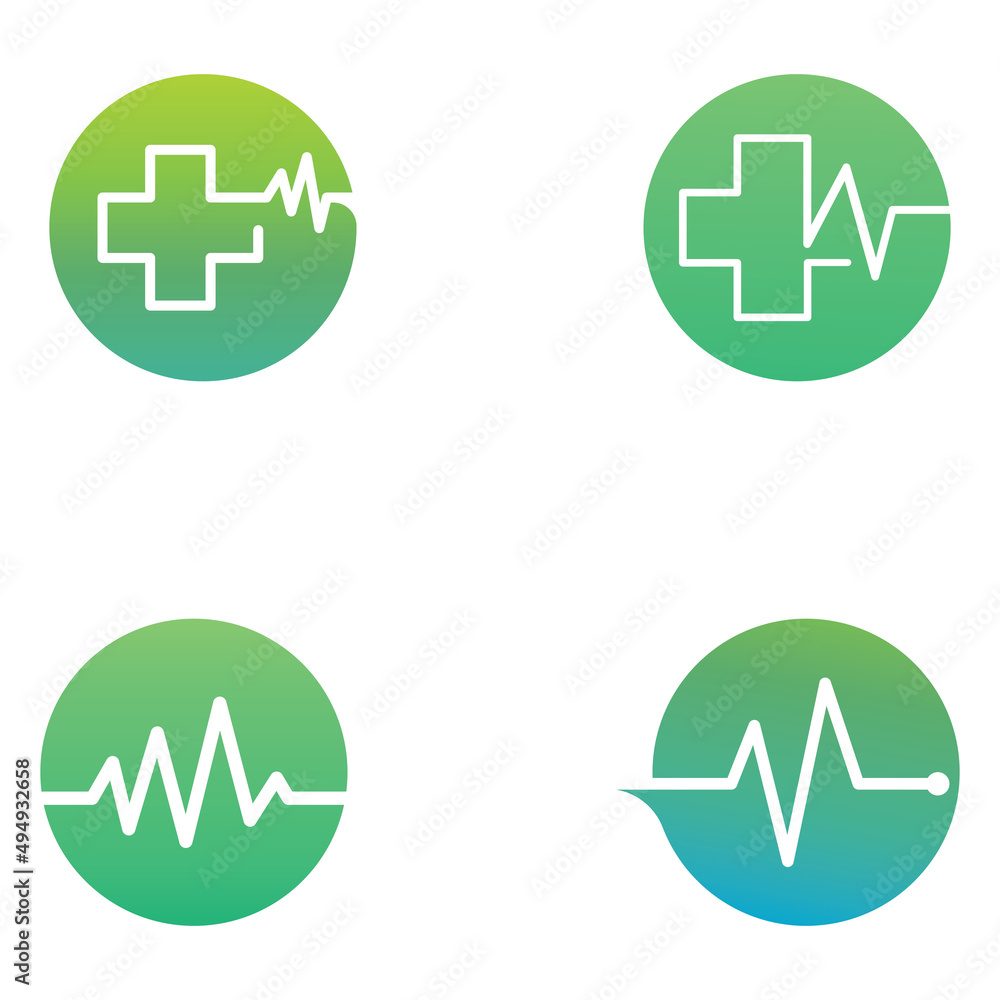 Pulse line or medical wave. Vector logo design concept illustration template Pulse line or medical wave. Vector logo design concept illustration template