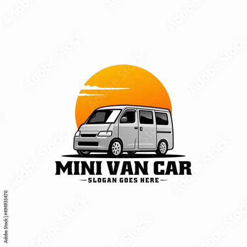 van car illustration logo vector