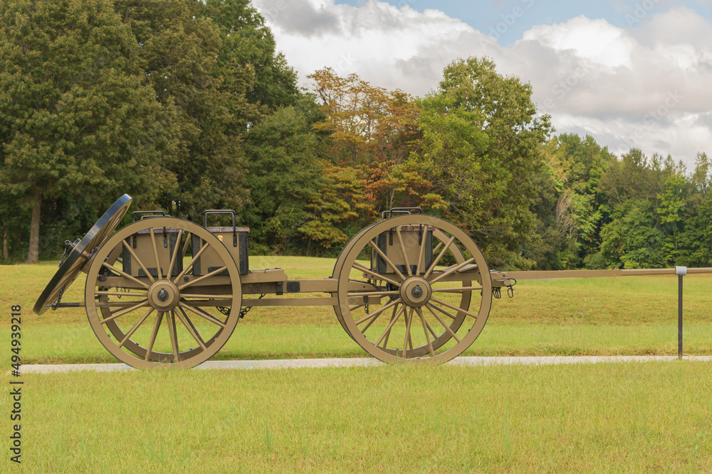 Civil War military wagon in Tennessee