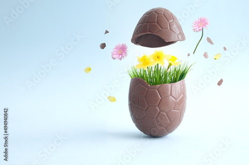 Chocolate easter egg spring...