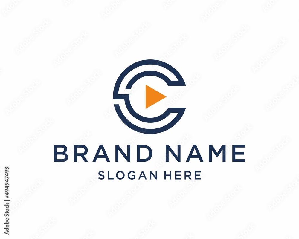 Loop Video Logo Design Template, cinema video vector, play butom vector Loop Video Logo Design Template, cinema video vector, play butom vector