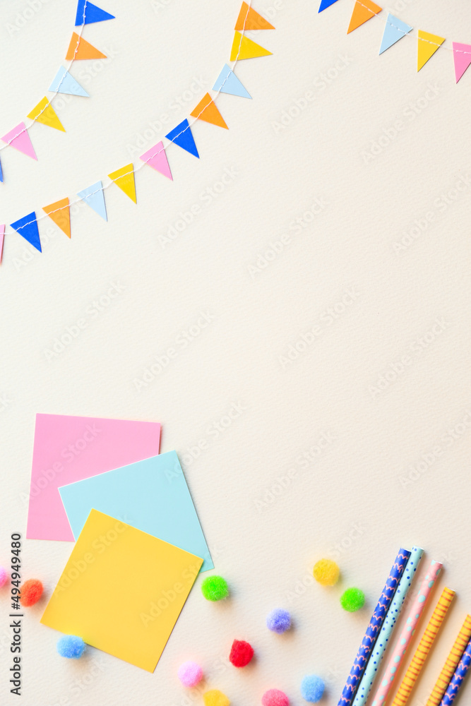 supplies on white background supplies on white background