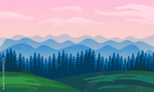 sunrise in mountains