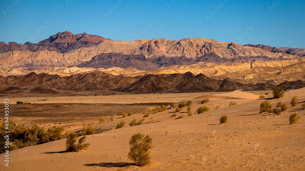Desert and mountains in southern Jordan.