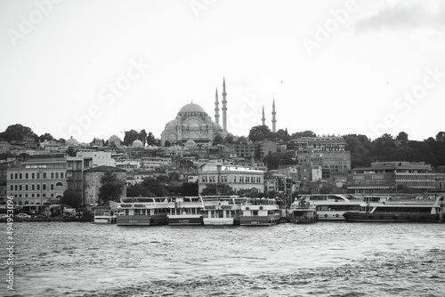 Photo of the Blue Mosque seen from the water in Istanbul Turkey © Alex Wolf 