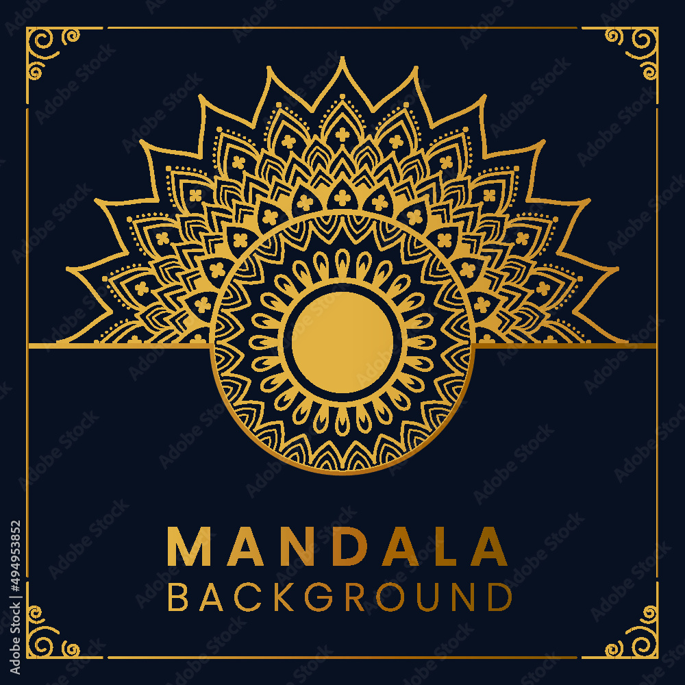Fototapeta premium Luxury Floral Mandala Background Design