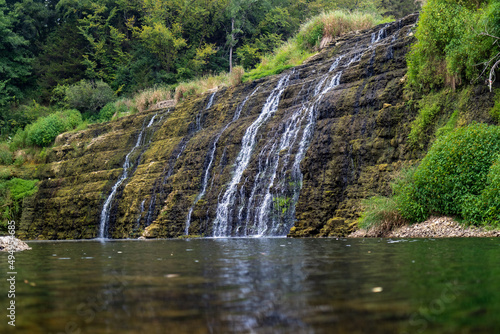 Photography Beautiful landscape of Thunder Bay Falls (Private), Galena, Illinois, United Sta