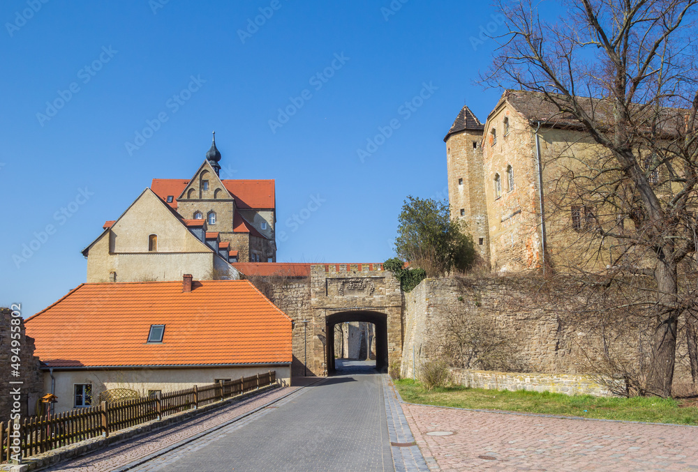 Entrance to the historic castle in Seeburg, Germany