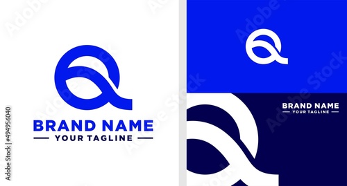 LETTER Q LOGO MONOGRAM WAVE EDITABLE