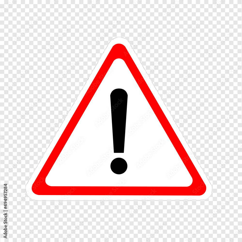 Vector illustration of a warning sign Stock Vector | Adobe Stock