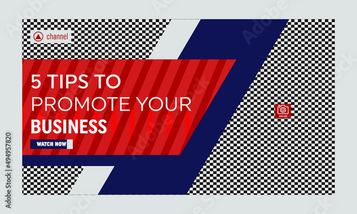 Corporate video thumbnail , video thumbnail template design and web banner template 