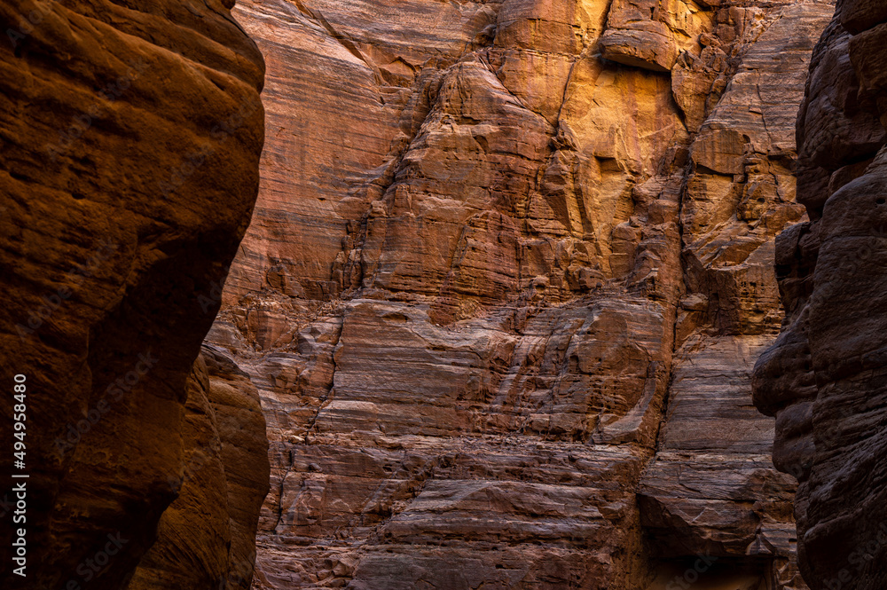 Amazing rock formations of Wadi Numeira, Jordan.