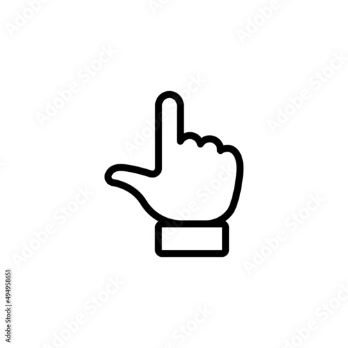 Hand click icon. Clicking symbol. Finger pointer vector design.