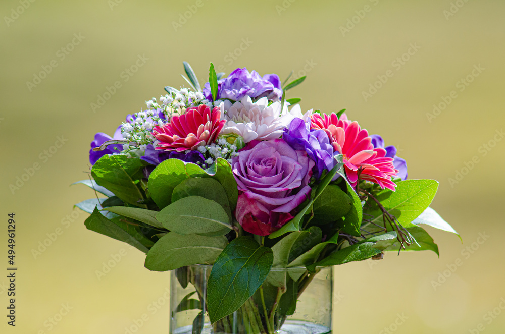 Bouquet of beautiful colors with lilac rose