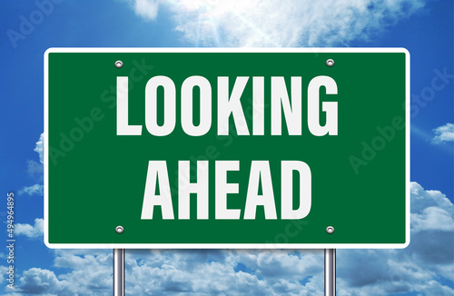 looking ahead - road sign greetings