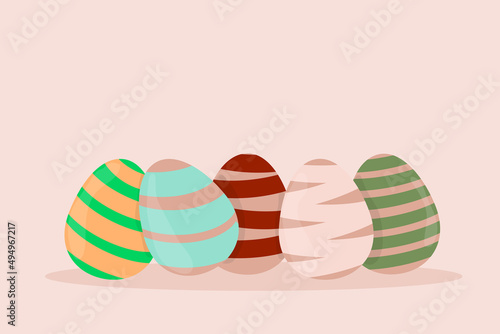 easter eggs in different colors poster for easter for holiday religious
