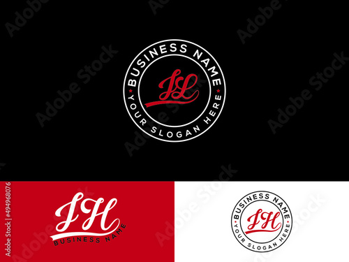 Creative JL logo, Signature Jl j&l Letter Logo Icon Vector Image for your creative and salon business photo