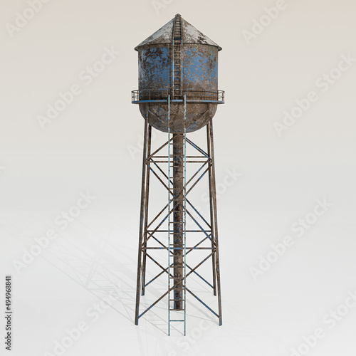 Canvas Print water tank tower