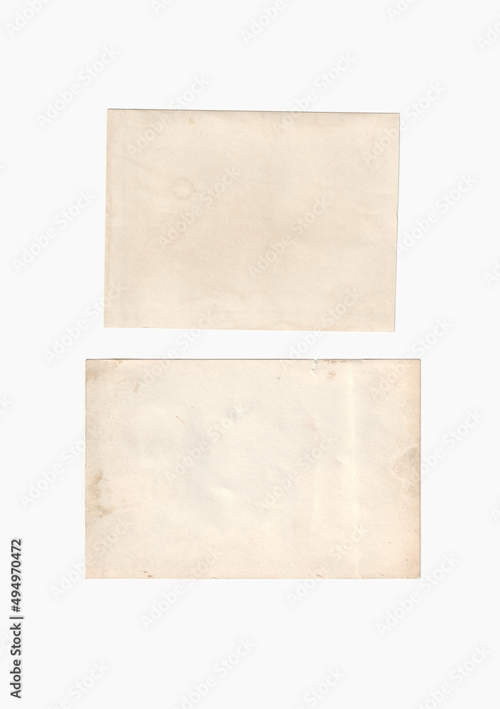Two old sheets of paper. Retro background Two old sheets of paper. Retro background