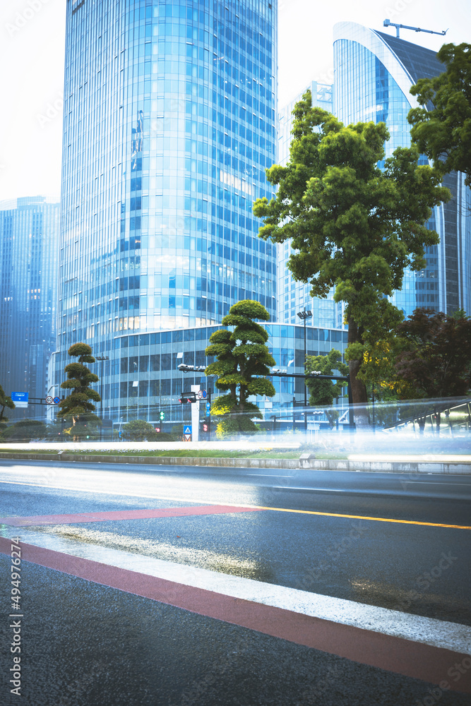 Obraz premium Night view of vehicles driving on Urban Expressway