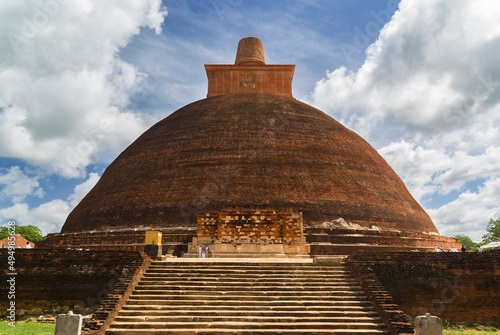 Abayagiri dagoba in ancient buddhist monastic city of Anuradharpura  Sri Lanka