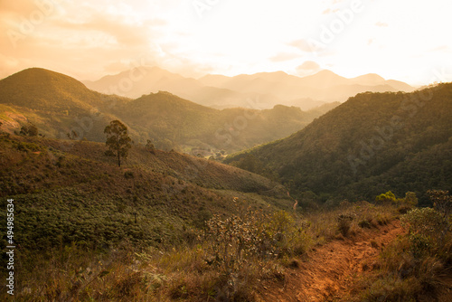 Beautiful view of the Catarina Mae Mountain in Nova Friburgo, Rio de Janei photo